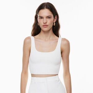 Babaton Sculpt Knit Squareneck Cropped Tank